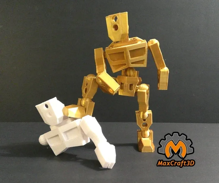 Image de présentation du modèle 3D imprimmable: ProtoMan: Un robot articulé et dummy modulable avec les Proto-Block