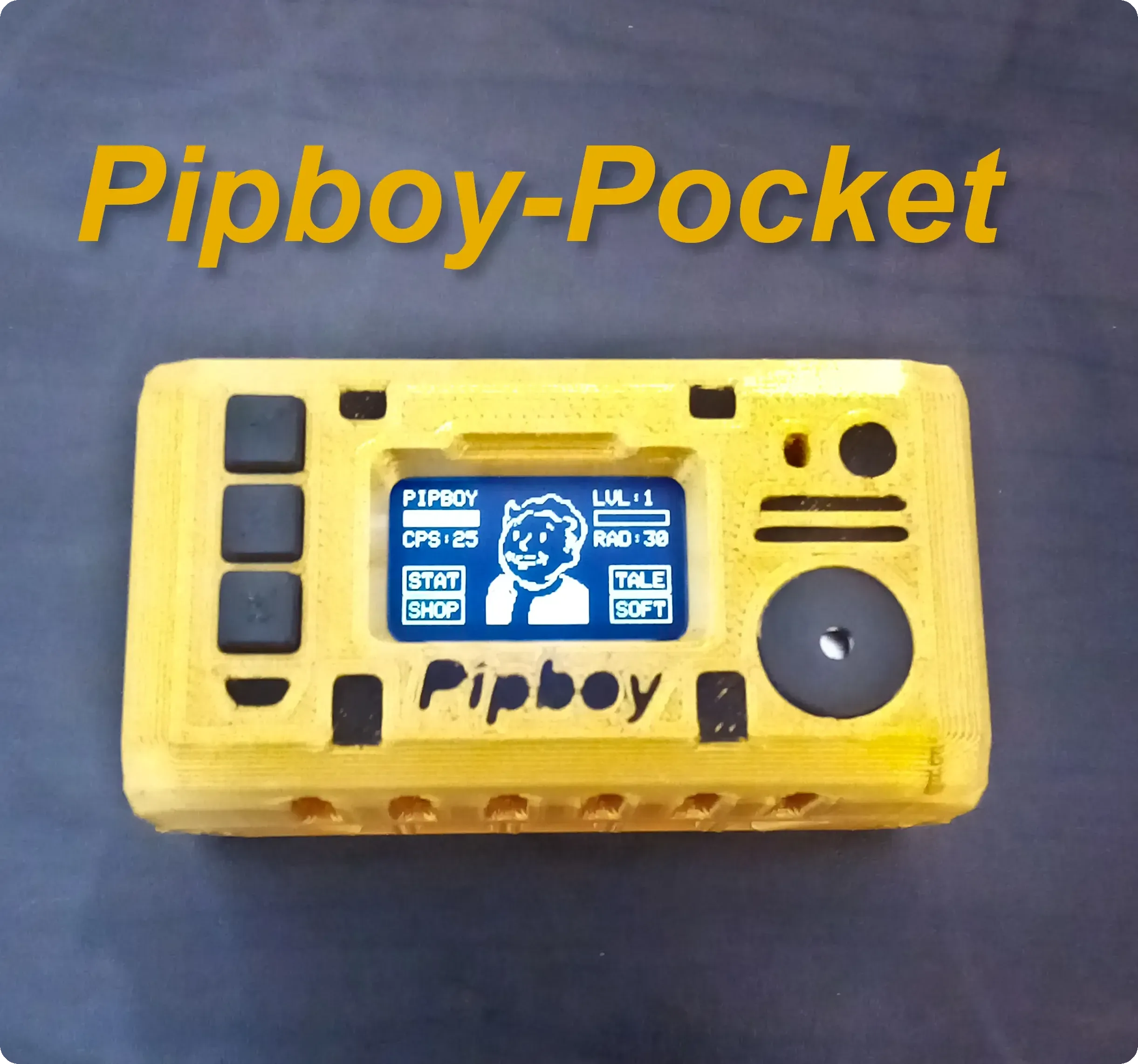 Image de présentation du modèle 3D imprimmable: Fallout Pipboy fonctionel et original! Pipboy Pocket!  (Montage facile + Tuto)